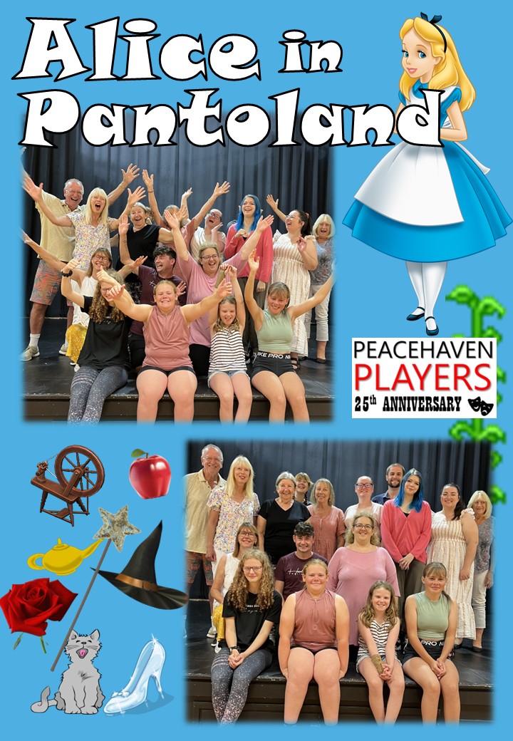 Cast of Alice in Pantoland ready for rehearsals
